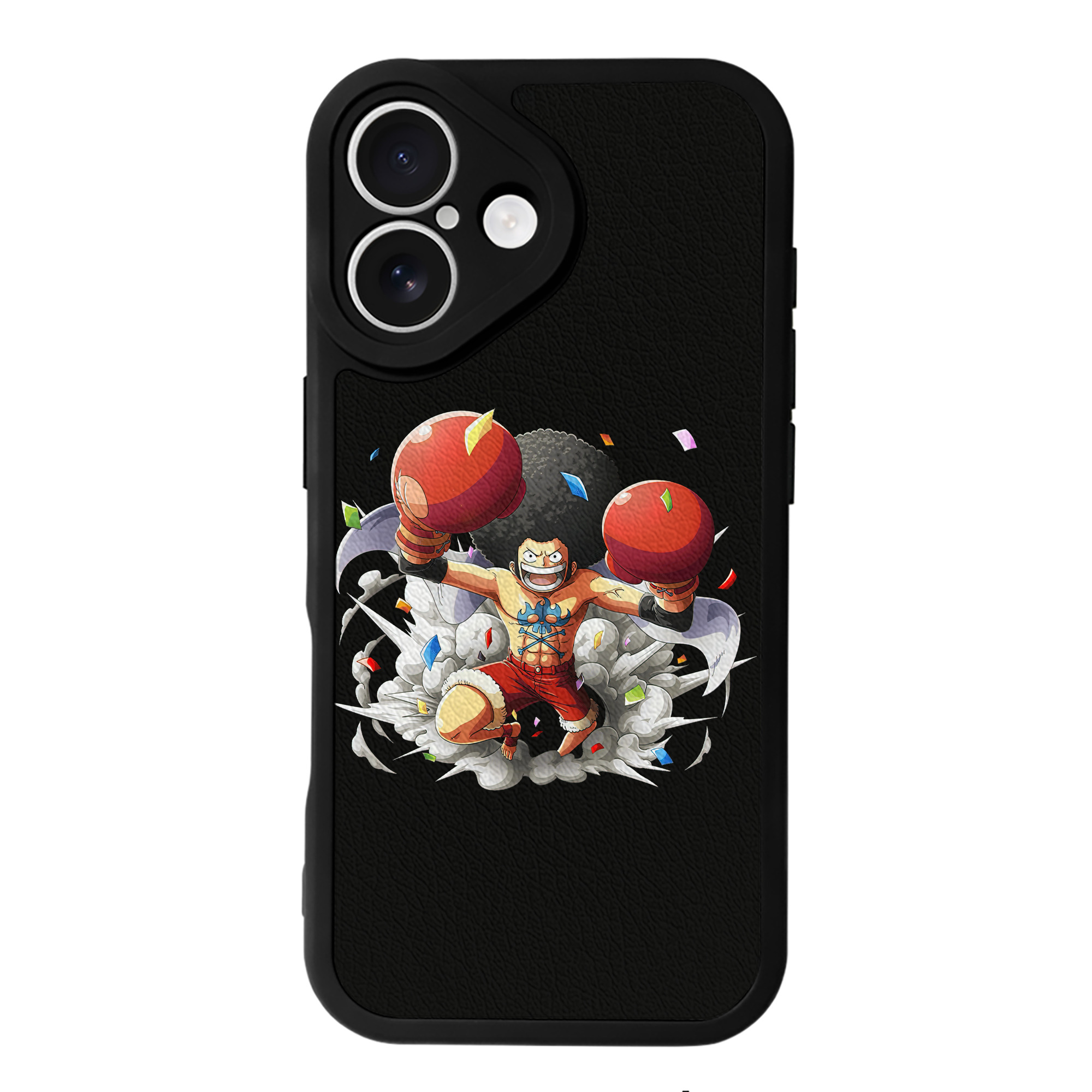 （画像用） ワンピース モンキー・D・ルフィ ONE PIECE Monkey D. Luffy 【iPhone 16シリーズ対応】シリコンスマホケース（レザー調） 材質：シリコン